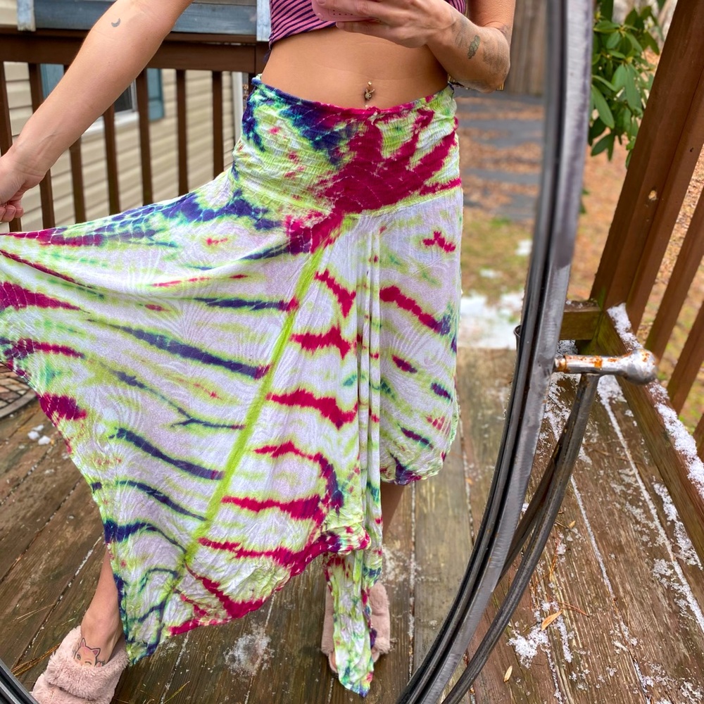 Tie dye fairy hippie festival skirt